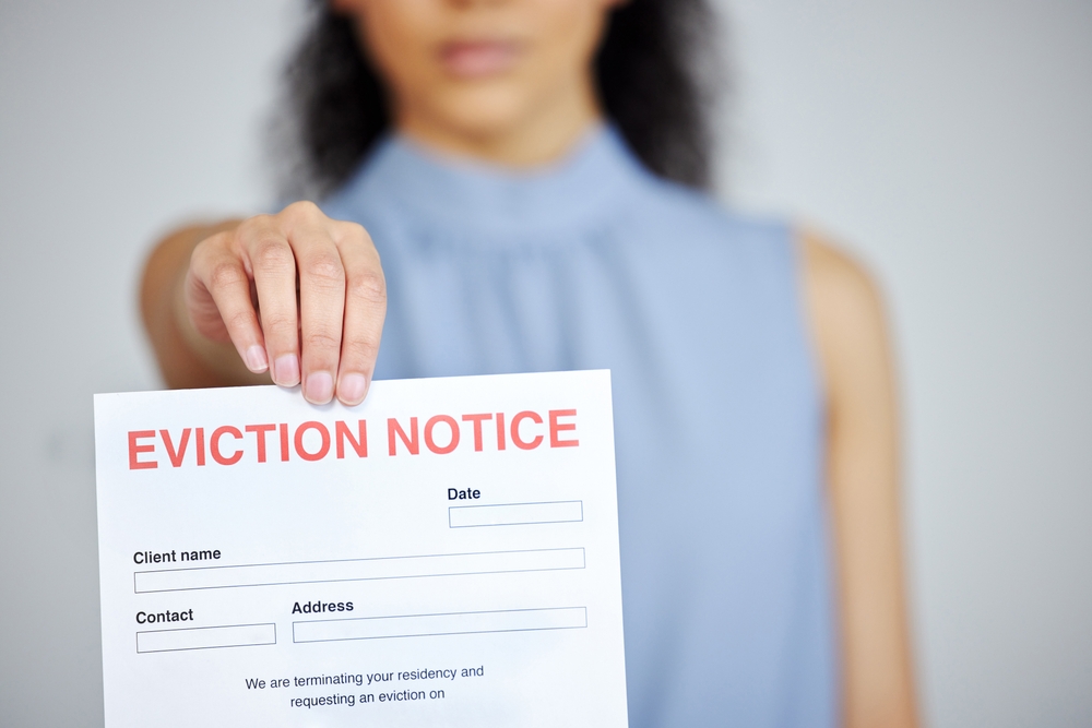 An apartment renter with an eviction notice that will need to file bankruptcy